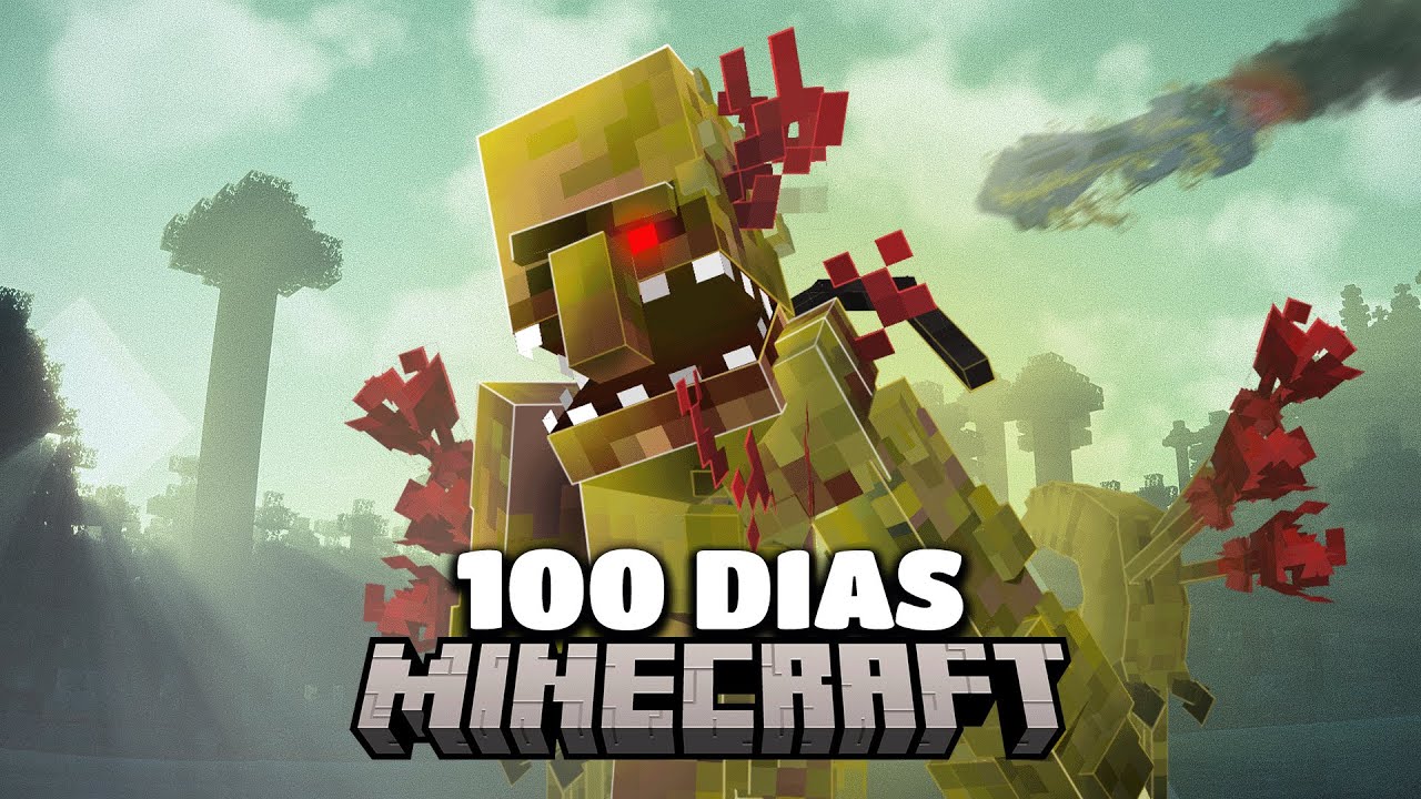Sobrevivi 100 Dias em uma INFESTAÇÃO DE PARASITAS NO MINECRAFT!