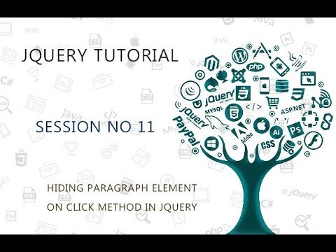 JQUERY TUTORIAL FOR BEGINNERS 11 HIDING PARAGRAPH ELEMENT ON CLICK METHOD IN JQUERY