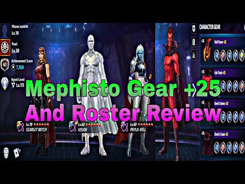 Mephisto Gear 20 To 25 | Roster Review For Next T3 And Transcend  Characters - Marvel Future Fight