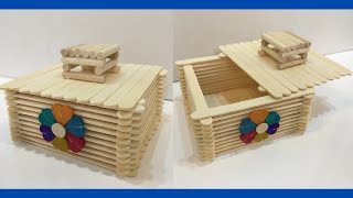 DIY Popsicle Stick Box: How to Make a Popsicle Stick Box in 10 Minutes
