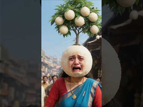 মেয়েটির মুখ ও মাথায় মিষ্টির গাছ গজিয়ে ওঠে #ai #rasogolla #shorts