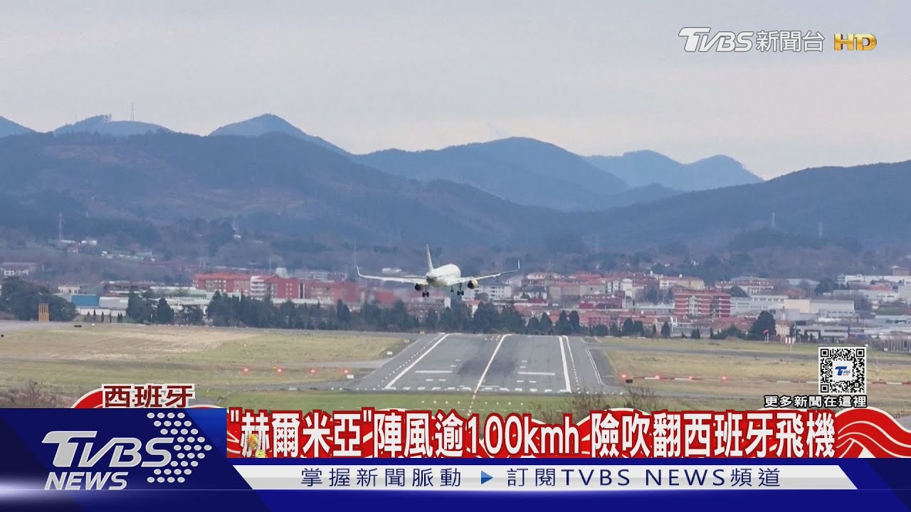 西班牙飛機降落「險遭吹翻」！　赫爾米亞風暴籠罩西歐