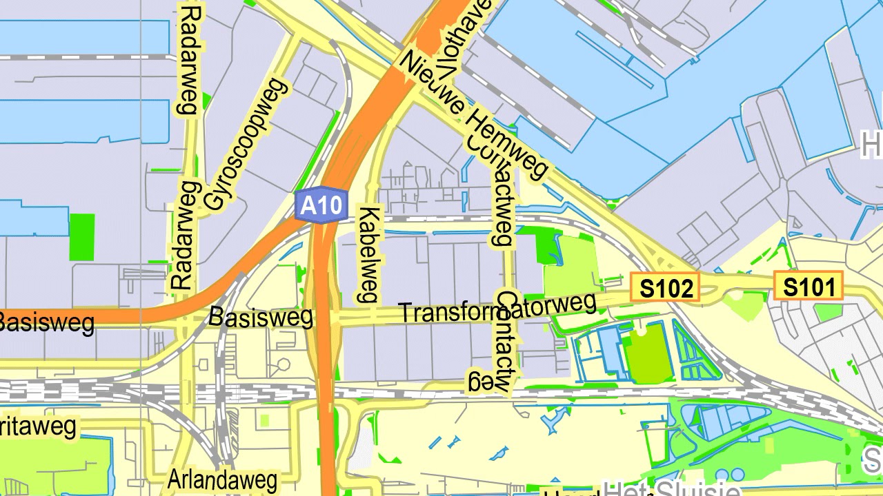 Amsterdam Netherlands  printable editable layered Vector Map