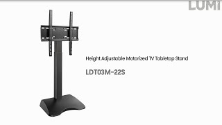 Height Adjustable Motorized TV Tabletop Stand LDT03M-22S Installation
