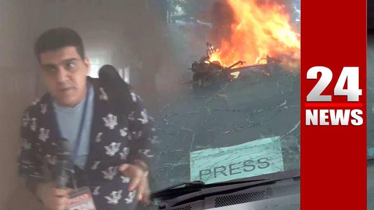 Բացառիկ կադրեր Մարտունուց. 24News-ի լրագրողը վիրավորվում է ադրբեջանական կրակից