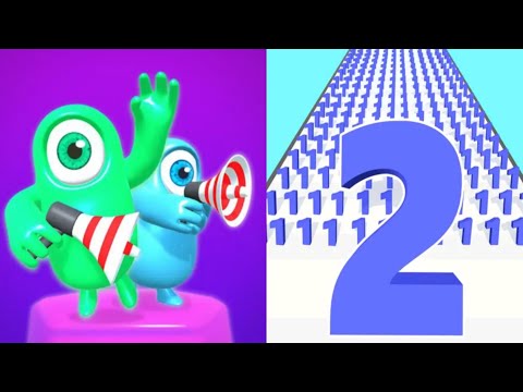 Number Master: Run and Merge vs Fog Guys:Run and Gun 2048 Gameplay part 01