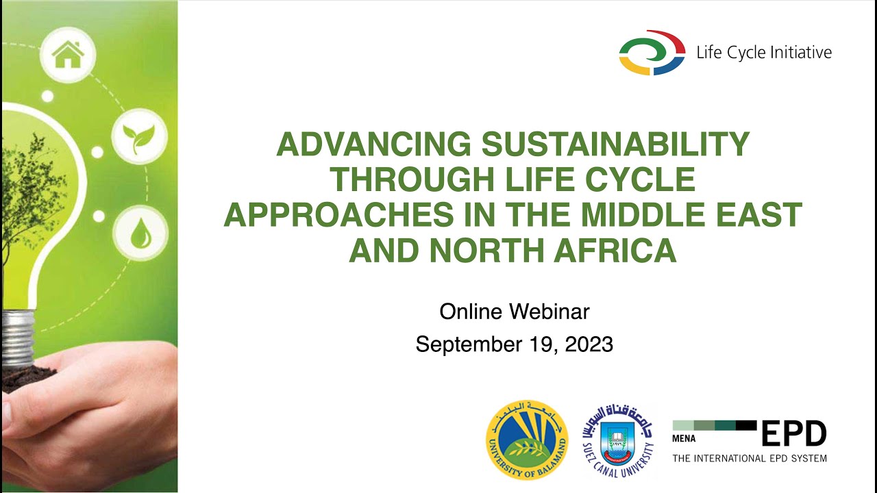 Advancing Sustainability through Life Cycle Approaches in the Middle East and North Africa (MENA)