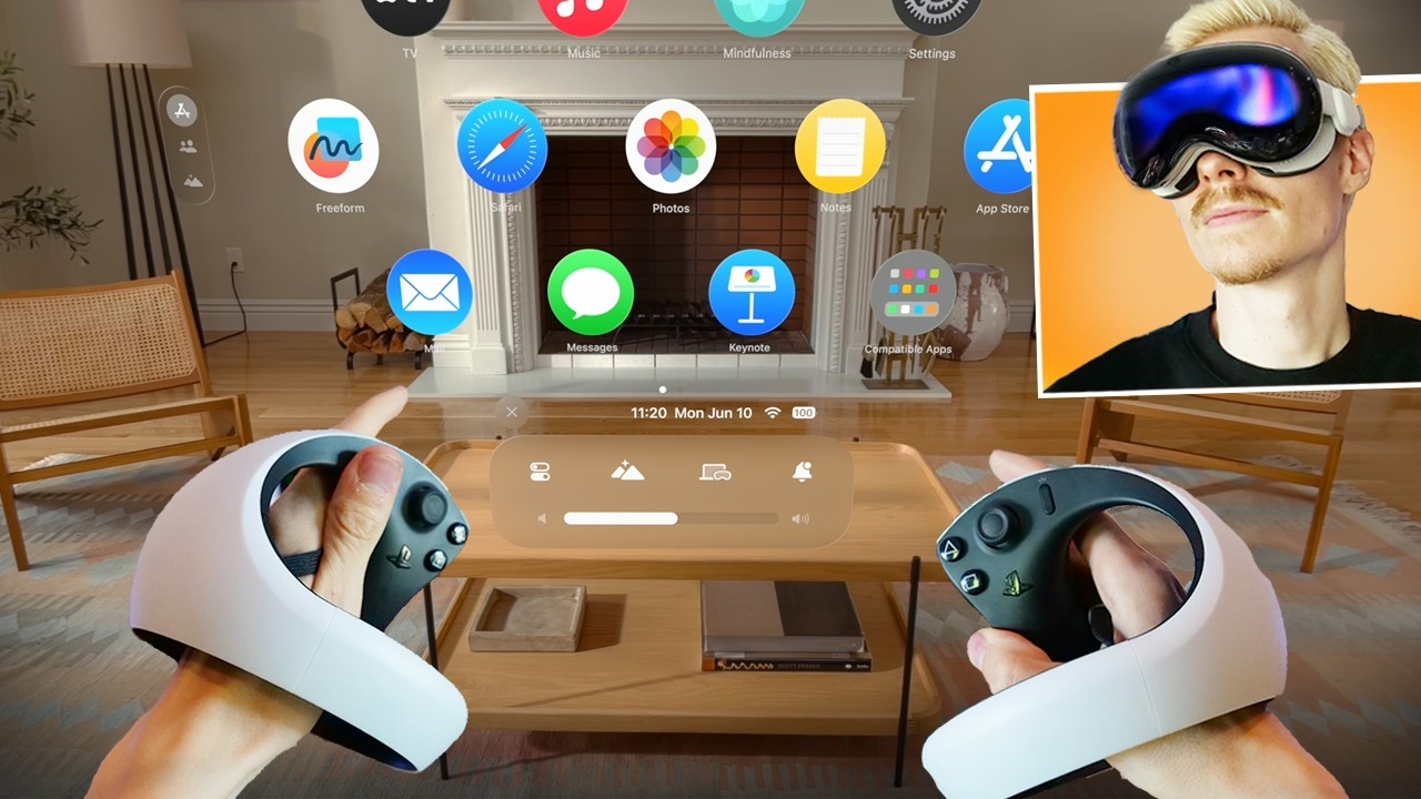 I tried Apple Vision Pro with PSVR2 Controllers and it's AMAZING!