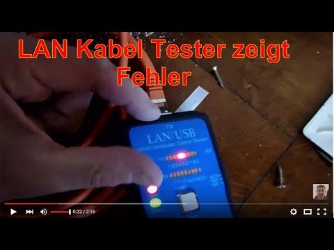 LAN Kabel Tester Cable Tester: Blau Weiß Ader vertauscht