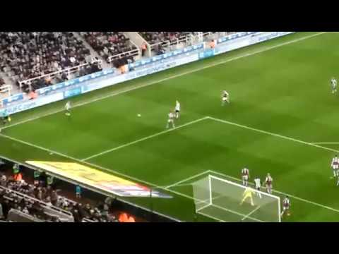 Newcastle 2 Aston Villa 0 Yoan Gouffran's goal!!!!!