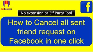 How to Cancel all Facebook Sent Request in one click without any other Application OR Extension