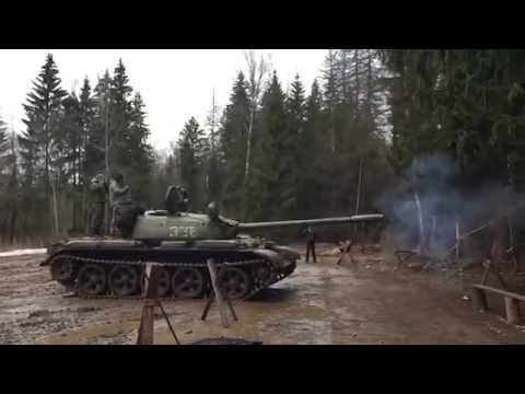 TANK T-55 Ride & Shoot Moscow Russia 2015 GoPro Video