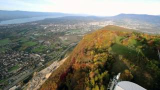 preview picture of video 'Télépherique du Salève au dessus de Genève en Suisse'