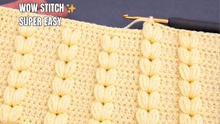 OH WOW! 😍 This Crochet Stitch Looks Amazing but It’s Super Easy