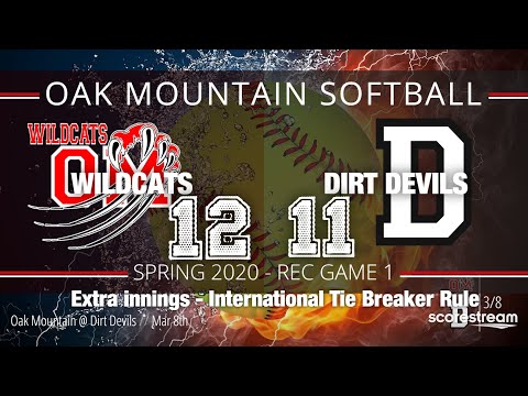 2020 Oak Mountain 10U Rec Softball Opening Day -OM Wildcats @ OM Dirt Devils