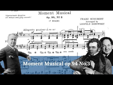 Josef Hofmann plays Schubert-Godowsky Moment Musical Op .94 No. 3 (1938)