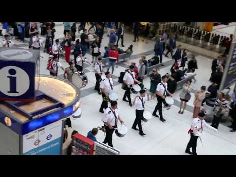17th Pals' Battalion Band at Liverpool Street Station