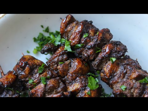 JERK CHICKEN SKEWERS | quick and easy air-fryer chicken recipe | The Seasoned Skillet