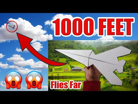 How to make a Paper Airplane that flies Far 1000 Feet | paper airplanes that fly far | easy