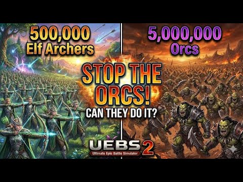 500,000 Elf Archers vs 5,000,000 Orcs – INSANE Fantasy War | UESB 2