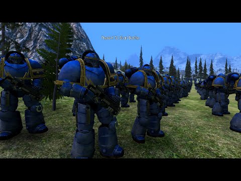 UEBS: WARHAMMER!! Space Marines, Tau Soldiers and Jedi VS Chaos Space Marines and Werewolves