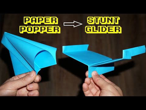 Paper Popper Transforms to a Stunt Plane! (Easy and Loud)