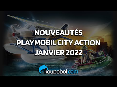 Vidéo PLAYMOBIL City Action 70782 : Policier avec réacteur dorsal et canoë