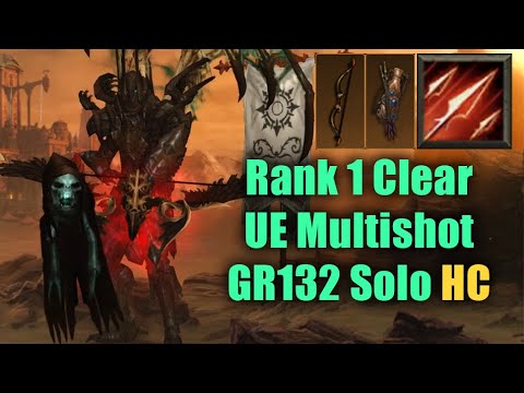UE Multishot GR132 Rank 1 - My Highest Clear with the Build ever! (Hardcore Season 25)