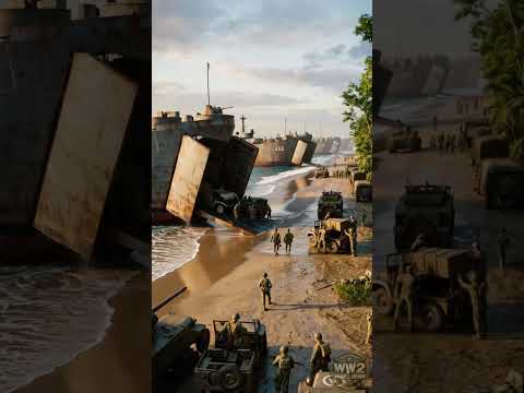 Six Massive LSTs Practice Invasion – The Moment U S  Forces Prepared to Crush Japan in New Guinea”