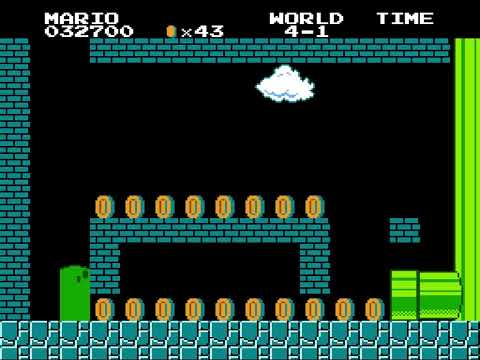 Super Mario Bros. (NES) - Messed Up 3 (Game Genie & Cheat Codes) Gameplay