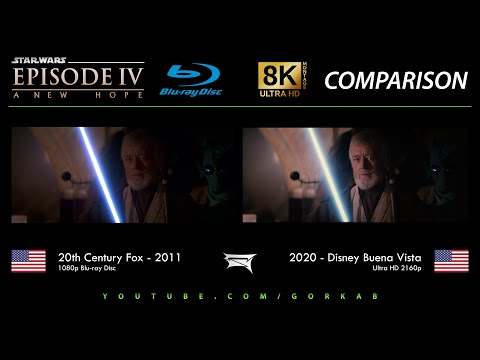 Blu-ray Versus - Star Wars Episode IV A New Hope (2011 vs 2020) 8K ULTRA HD Comparison