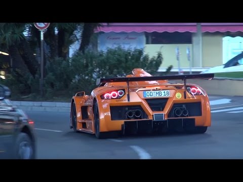 700HP Gumpert Apollo S in Monaco! Burnout + Loud Sounds!