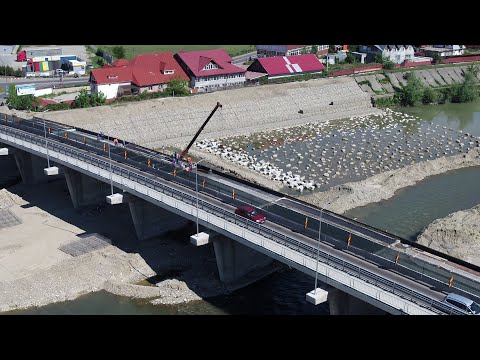 Pod raul Trotus Onesti stadiul lucrarilor