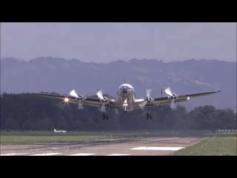 HISTORIC AIRPLANE! The legendary Super Constellation in action at Altenrhein Airport!