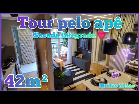 APARTAMENTO | PARA IDEIAS DÊ DECORAÇÃO | apartment tour 42m² |tour apartamento modelo decorado 😍