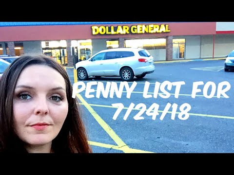 Dollar General Penny List For 7/24/18 Video