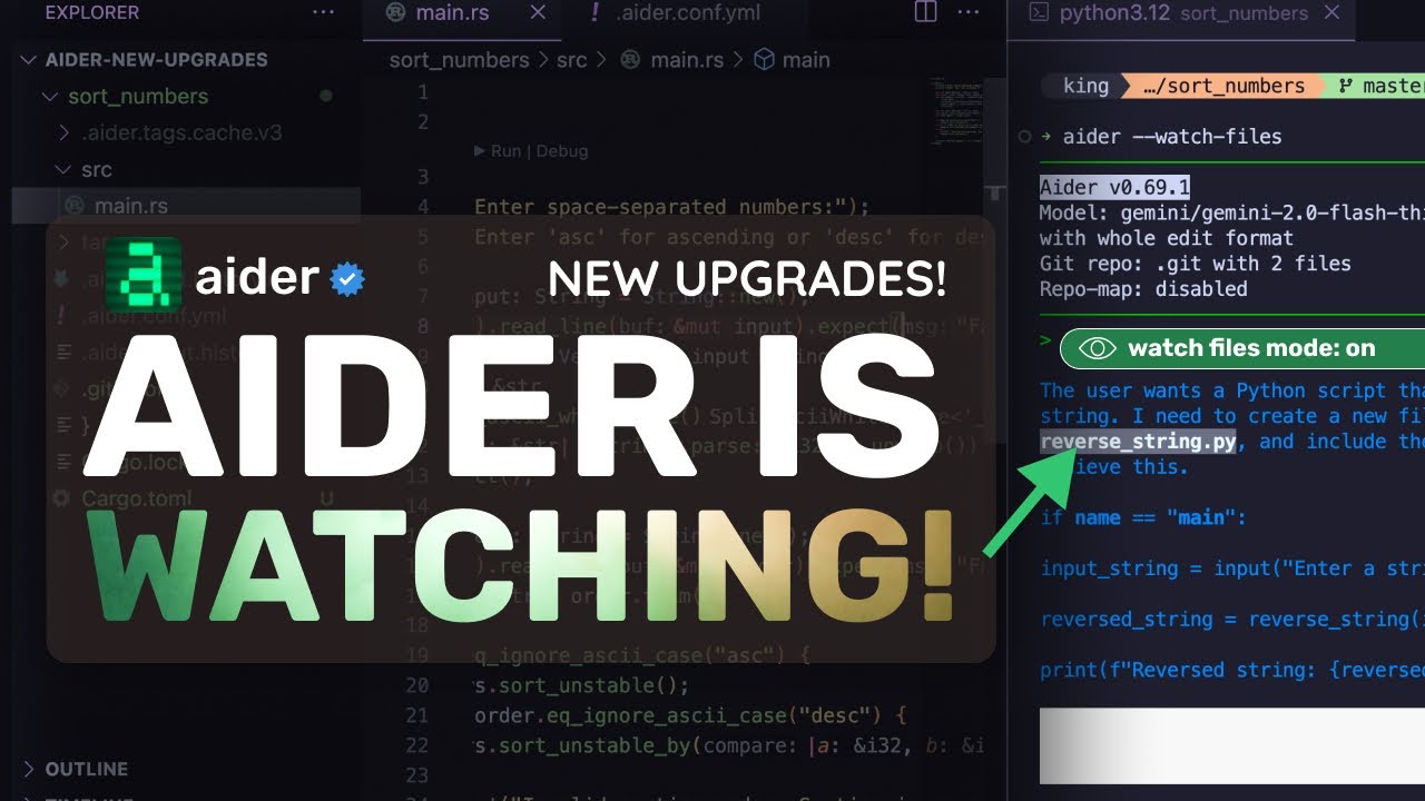 Aider (Upgraded) + Gemini 2.0 Thinking : This AI Coding Agent JUST GOT EVEN BETTER!