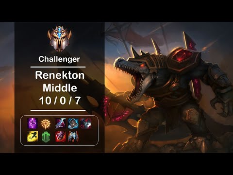 [LOL] Challenger Renekton Middle (10/0/7) Ep.88