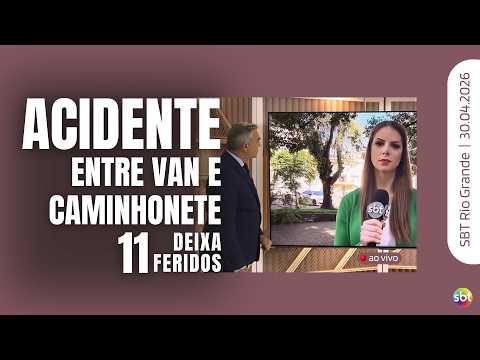 Acidente entre van da prefeitura de Vanini e caminhonete deixa 11 feridos