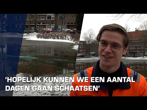 Bernoulliplein weer omgebouwd tot ijsbaan