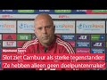 Arne Slot wil met Feyenoord niet naar de ranglijst kijken: 'Niet zeggen dat we moeten winnen'