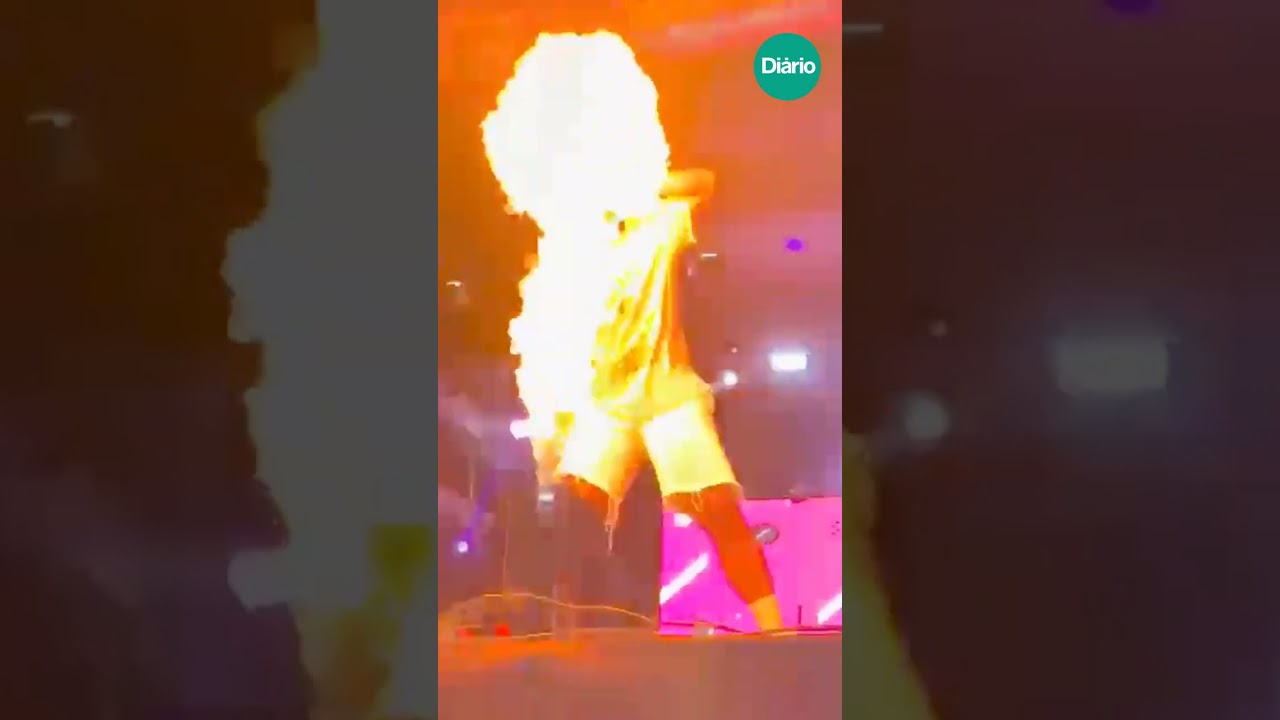 Imagem da notícia Zé Felipe quase se queima com estrutura do palco durante show; veja vídeo