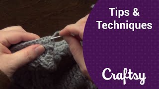 Crochet Cables - Weaving Yarn Ends Into a Seam
