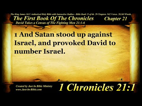 1 Chronicles Chapter 21 - Bible Book 13 - Holy Bible Audio Text - King James Read Along Bible