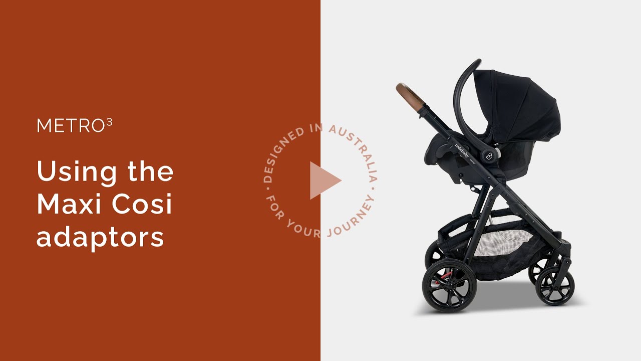 Watch video METRO³ Pram: How to use the Maxi Cosi capsule adaptors Now METRO³ Pram: How to use the Maxi Cosi capsule adaptors