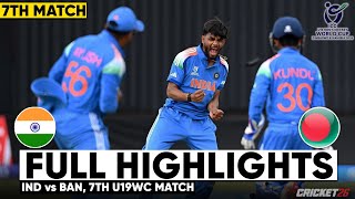 Download lagu India vs Bangladesh Under 19 World Cup 2026 7th Match Highlights 2026 | IND vs BAN Highlights mp3