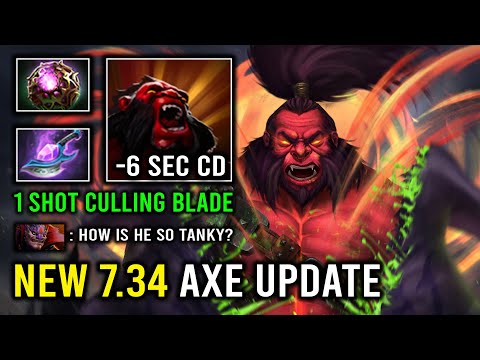 NEW 7.34 Offlane Axe Guide 1 Shot Culling Blade with Arcane Blink -6 Sec CD Calling Dota 2
