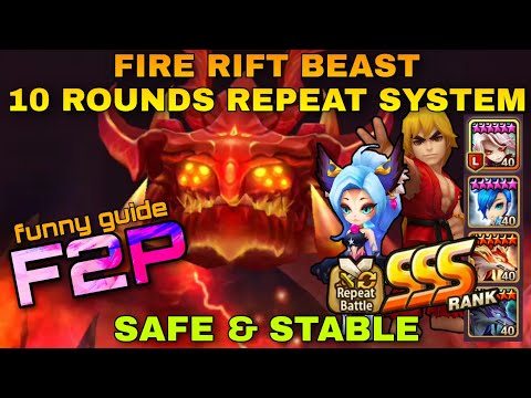 FIRE RIFT BEAST WITH KEN SSS TEAM SUMMONERS WAR