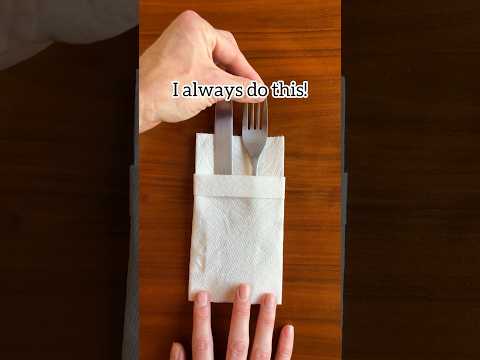 This folding #hack is perfect for guests! 🍽️ #hosting #dinnerparty #dinnerideas