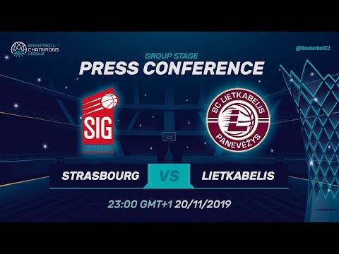 SIG Strasbourg v Lietkabelis - Press Conference - Basketball Champions League 2019-20